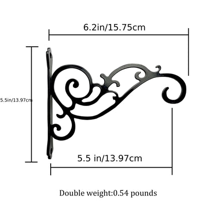 Hanging Plant Brackets Outdoor,5Inch Metal Fence Wall Plant Hanger Hooks,Plant Hanger Indoor,Heavy Duty Wall Bracket Hooks For Hanging Flower Baskets Bird Feeders Lanterns Wind Chimes,(1PCS) 1PCS.