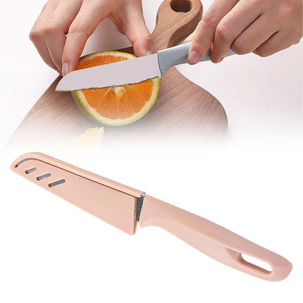 Paring Knife,1Pcs Paring Knives (1 Knives And 1 Knife Cover),4 Inch Peeling Knife,Fruit And Vegetable Knife,Ultra Sharp Kitchen Knives, Stainless Steel, Pp Plastic Handle,Kitchen Gadgets,A B.