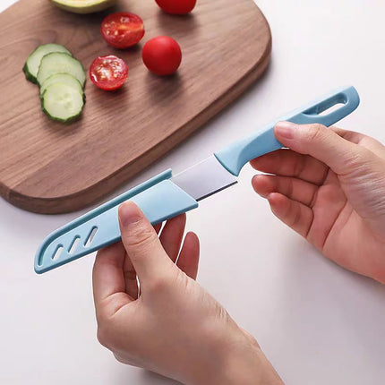 Paring Knife,1Pcs Paring Knives (1 Knives And 1 Knife Cover),4 Inch Peeling Knife,Fruit And Vegetable Knife,Ultra Sharp Kitchen Knives, Stainless Steel, Pp Plastic Handle,Kitchen Gadgets,A B.