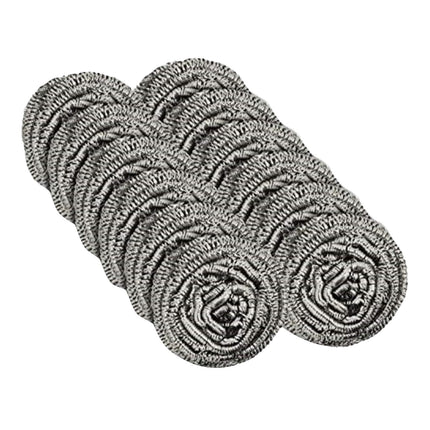 12 Pack Stainless Steel Scourers,Steel Scourers,Metal Wire Sponge Scouring Pads,Steel Wool Scrubber Pad Used For Dishes, Pots, Pans, And Ovens. Easy Scouring For Tough Kitchen Cleaning 12PCS.
