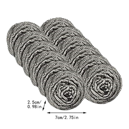 12 Pack Stainless Steel Scourers,Steel Scourers,Metal Wire Sponge Scouring Pads,Steel Wool Scrubber Pad Used For Dishes, Pots, Pans, And Ovens. Easy Scouring For Tough Kitchen Cleaning 12PCS.