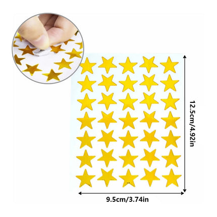 350Pcs Mini Gold Star Stickers,10 Sheets Self-Adhesive Tiny Stars Sticker,Gold Star Sticker For Reward, Foil Stars Stickers, Small Mini Stars Sticker For Planner, Behavior Chart Supplies,(Gold) Gold.