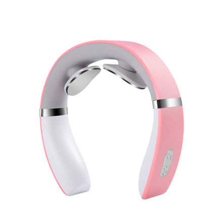 4-Head Electric Massagers Set, Vagus Nerve Stimulator Neck, 10 Modes & 16 Levels, Ergonomic Design, Promote Muscle Relaxation,Cervical For Neck Pain Relief,Instrument for Home Pink.