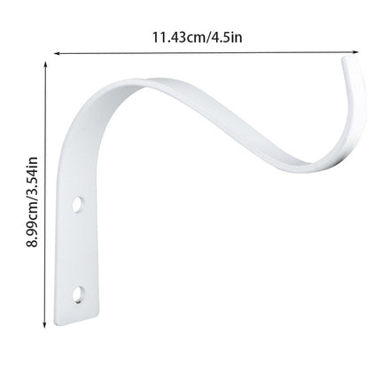 4.5 Inch Plant Hanger,Sturdy Hanging Plant Bracket Hooks Outdoor,Plant Hangers,Plant Hanger Bracket,Bird Feeder Hanger for Bird Feeders, Planters, Lanterns, Wind Chimes Indoor Outdoor,(Black,1 PCS) 4 PCS White.