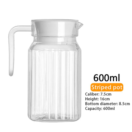 1Pcs Plastic Water Pitcher With Lid,Spout And Handle Plastic Juice Pitcher,Drink Pitcher With Lid,Tea Beverages for Fridge Water Carafe Jug for Lemonade Milk Cold Drink Home Daily Party White.