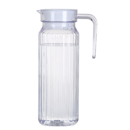1Pcs Plastic Water Pitcher With Lid,Spout And Handle Plastic Juice Pitcher,Drink Pitcher With Lid,Tea Beverages for Fridge Water Carafe Jug for Lemonade Milk Cold Drink Home Daily Party,White Z_Clear.