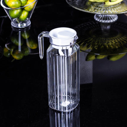 1Pcs Plastic Water Pitcher With Lid,Spout And Handle Plastic Juice Pitcher,Drink Pitcher With Lid,Tea Beverages for Fridge Water Carafe Jug for Lemonade Milk Cold Drink Home Daily Party,White Z_Clear.