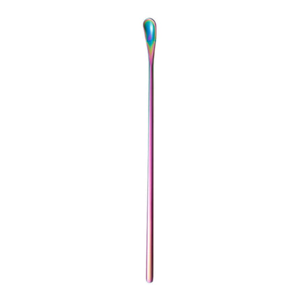 Stainless Steel Coffee Stirring Spoons,Reusable Drink & Cocktail Stir Sticks Scoop,Stainless Steel Stirring Spoons For Coffee Cocktail Mixing Spoon With Long Handle Stir Sticks,Multicolor 8.8" Silver.