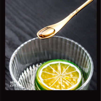 Stainless Steel Coffee Stirring Spoons,Reusable Drink & Cocktail Stir Sticks Scoop,Stainless Steel Stirring Spoons For Coffee Cocktail Mixing Spoon With Long Handle Stir Sticks,Multicolor 8.8" Silver.