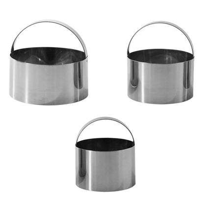 3 Pcs Round Biscuit Cutter With Handle,Circle Biscuit Cutter,Stainless Steel Round Circle Doughnut Cutter Baking Molds,Round Cookie Cutters Tool,Biscuit Cutter Set ,Kitchen Baking Supplies 3PCS.