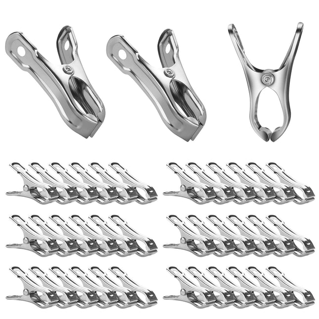 20 Pcs Garden Clips,Heavy Duty Stainless Steel Greenhouse Clamps,Strong Grip Greenhouse Clips,Metal Clips For Netting, Shade Cloth, Plant Cover On Garden Hoops Or Greenhouse Hoops,(20PCS,2.16 in) 20PCS.