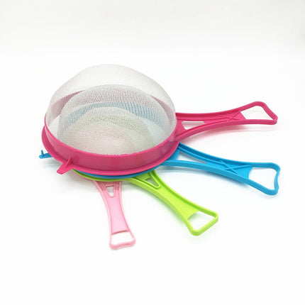 4 Pcs Plastic Mesh Strainer Colander Set,Nylon Mesh Strainer Food Yogurt Mesh Sieve,Plastic Mesh Colander,Reusable Coffee Filter With \u200bHandle Kitchen Tools for Filtering Juice Milk 4PCS.