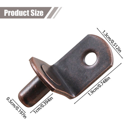 20 Pcs Shelf Support Peg,L Shaped Metal Shelf Peg With Hole,6 Mm Cabinet Shelf Bracket Peg,L-Shaped Plated Shelf Pins Holders for Bookcase Kitchen Closet Shelf Shelves Furniture Cabinet,20PCS C.