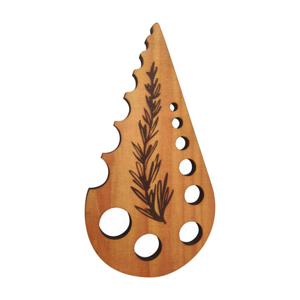 Herb Stripper 8 Holes,Herb Stripper Tool,Wooden Herb Stripper Vegetable Leaf Remover,Different Aperture Designs Wood Stripping Strippers Suitable for Herbs, Parsley, Coriander, Thyme Khaki.