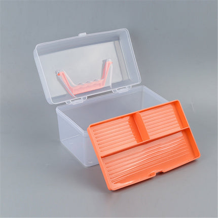 Home Box and Travel Storage Box, Plastic Kit Case Container Empty, Box with Lock Lid & Handle, Emergency Organizer for Family and Traveling, 9.1x4.7x3.7 8.54" x 4.84" x 5.0" Grey.
