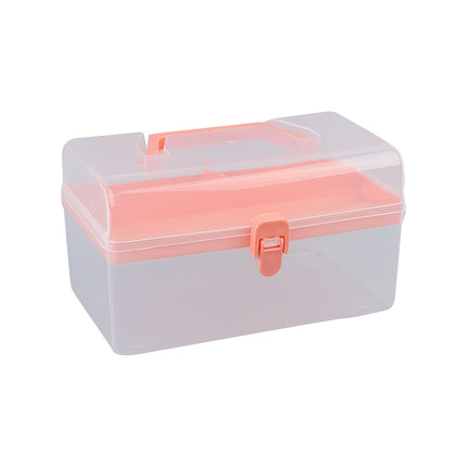 Home Box and Travel Storage Box, Plastic Kit Case Container Empty, Box with Lock Lid & Handle, Emergency Organizer for Family and Traveling, 9.1x4.7x3.7 8.54" x 4.84" x 5.0" Grey.