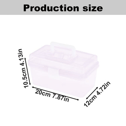 Home Box and Travel Storage Box, Plastic Kit Case Container Empty, Box with Lock Lid & Handle, Emergency Organizer for Family and Traveling, 9.1x4.7x3.7 7.87" x 4.72" x 4.13" Purple.