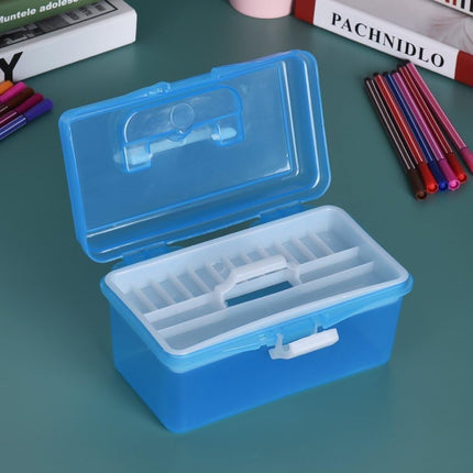 Home Box and Travel Storage Box, Plastic Kit Case Container Empty, Box with Lock Lid & Handle, Emergency Organizer for Family and Traveling, 9.1x4.7x3.7 7.87" x 4.72" x 4.13" Purple.