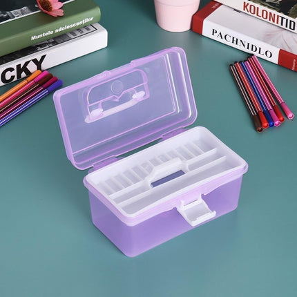 Home Box and Travel Storage Box, Plastic Kit Case Container Empty, Box with Lock Lid & Handle, Emergency Organizer for Family and Traveling, 9.1x4.7x3.7 7.87" x 4.72" x 4.13" White.