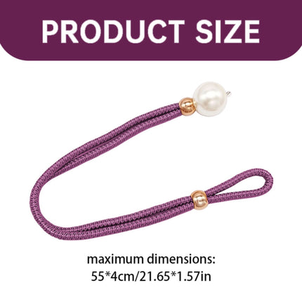 Adjustable Big Pearl Curtain Tiebacks, Hand Woven Curtain TieBack, Decorative Rope Holdbacks for Curtains, Curtain Ties for Home Bedroom Decorative Curtain, 1 Pcs, 21.56x1.57 21.56" x 1.57" Beige.