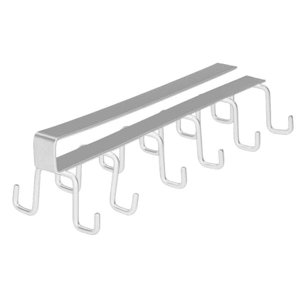 Under Cabinet Storage Mug Hooks, Under Cabinet Utensil Holder Hanger Hook, Double Sided Utensil Racks Coffee Mug Holder for Kitchen Storage, 12 Hooks, 10.03x3.15x2.75 10.03" x 3.15" x 2.75" Black.