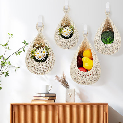 Woven Breads Baskets, Oval Small Fruit Baskets, Stackable Plastic Wicker Baskets for Serving Vegetables, Kitchen, Restaurant, Outdoor, Imitation Rattan, 1 Pcs, 7.48x5.11x2.75 13.78" x 11.81" Beige.