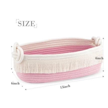 Woven Breads Baskets, Oval Small Fruit Baskets, Stackable Plastic Wicker Baskets for Serving Vegetables, Kitchen, Restaurant, Outdoor, Imitation Rattan, 1 Pcs, 7.48x5.11x2.75 13.0" x 6.0" x 4.0" Red.