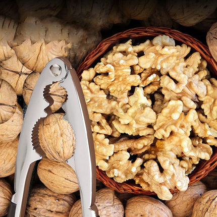 Walnut Cracker Tools, Nut Crackers for all Nuts, Walnut Nutcrackers, Metal Nut Shell Openers, Nut Shell Breakers Crackers, Kitchen Tools with Handle for Pecans Hazelnuts Pistachio, 1 Pcs, 5.75x1.26 5.75" x 1.26" Silver.
