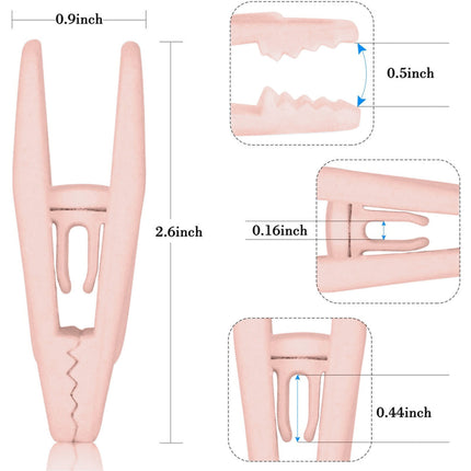 Light Pink Velvet Hangers, Durable Non- Breaking Velvet Clips, Strong Finger Clips for Thin Hangers, Perfect for Suits, Skirts, Pants & Small Clothes, 20 Pcs, 2.6x0.9 2.6" x 0.9" Light Pink*20.