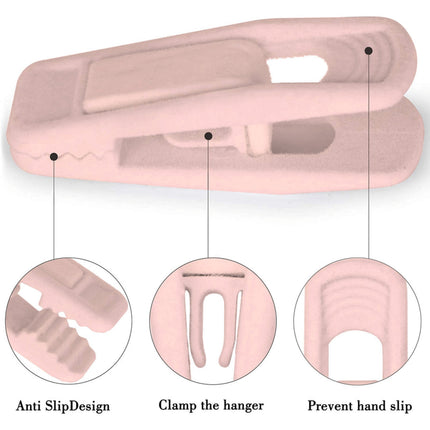 Light Pink Velvet Hangers, Durable Non- Breaking Velvet Clips, Strong Finger Clips for Thin Hangers, Perfect for Suits, Skirts, Pants & Small Clothes, 20 Pcs, 2.6x0.9 2.6" x 0.9" Light Pink*20.