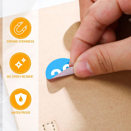 1 Inch Round Number Stickers,1-100 Multi-Color Self-Adhesive Labels for Mailbox,Scrapbook,and DIY Crafts,Easy to Peel and Stick on Various Surfaces,Durable Paper Material for Long-Lasting Use Blue.