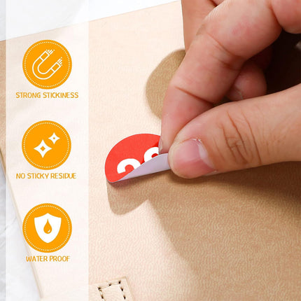 1 Inch Round Number Stickers,1-100 Multi-Color Self-Adhesive Labels for Mailbox,Scrapbook,and DIY Crafts,Easy to Peel and Stick on Various Surfaces,Durable Paper Material for Long-Lasting Use Red.