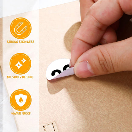 1 Inch Round Number Stickers,1-100 Multi-Color Self-Adhesive Labels for Mailbox,Scrapbook,and DIY Crafts,Easy to Peel and Stick on Various Surfaces,Durable Paper Material for Long-Lasting Use White.