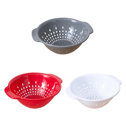 Deep Plastic Strainer Colander with Handle, BPA-Free Plastic Strainer, Durable and Dishwasher Safe, Use for Pasta, Noodles, Spaghetti, Vegetables and More, 1 Pcs, 12.59 Inches 12.59" Grey.