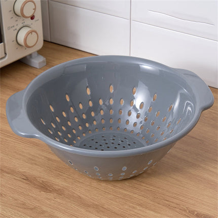Deep Plastic Strainer Colander with Handle, BPA-Free Plastic Strainer, Durable and Dishwasher Safe, Use for Pasta, Noodles, Spaghetti, Vegetables and More, 1 Pcs, 12.59 Inches 12.59" Grey.