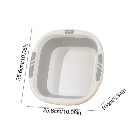 Collapsible Wash Basin,Multi-Use Folding Sink for Kitchen,Camping,and Laundry,Portable Dish Pan with Anti-Slip Bottom,Space-Saving Design for Travel and Outdoor BBQ,Durable and Easy to Store Gray.
