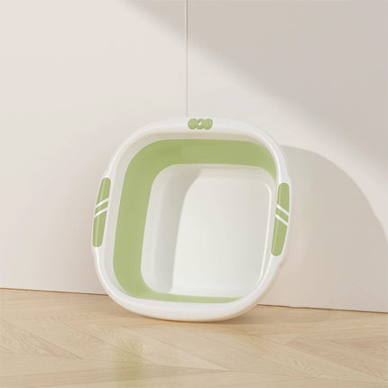 Collapsible Wash Basin,Multi-Use Folding Sink for Kitchen,Camping,and Laundry,Portable Dish Pan with Anti-Slip Bottom,Space-Saving Design for Travel and Outdoor BBQ,Durable and Easy to Store Green.
