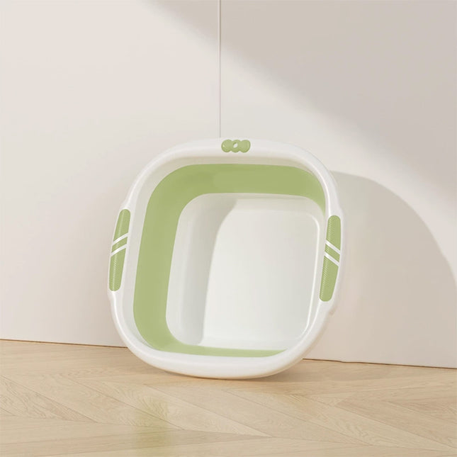 Collapsible Wash Basin,Multi-Use Folding Sink for Kitchen,Camping,and Laundry,Portable Dish Pan with Anti-Slip Bottom,Space-Saving Design for Travel and Outdoor BBQ,Durable and Easy to Store Green.