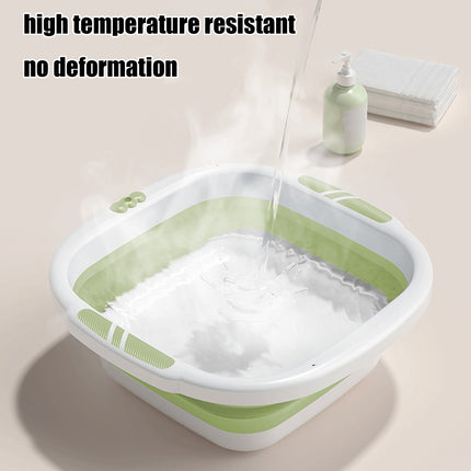 Collapsible Wash Basin,Multi-Use Folding Sink for Kitchen,Camping,and Laundry,Portable Dish Pan with Anti-Slip Bottom,Space-Saving Design for Travel and Outdoor BBQ,Durable and Easy to Store Green.