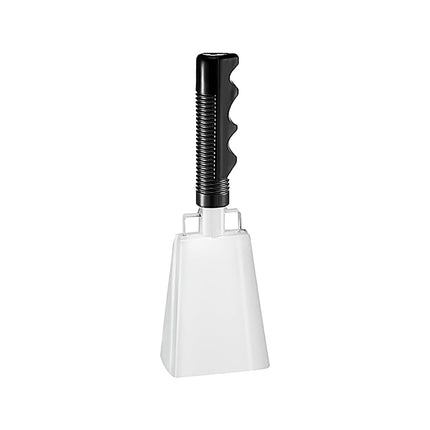 2025 120dB Loud Brass Cowbell with Non-Slip Handle and Adjustable Strap,Perfect for Sporting Events like Baseball and Football Games,Also Ideal for Graduations,Parades,and Cheerleading Activities White.
