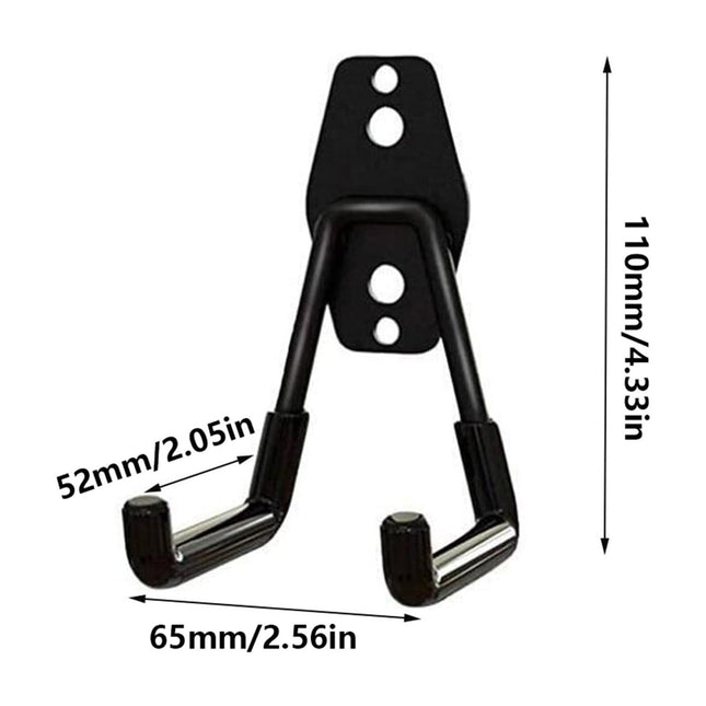 Garage Storage Utility Hooks, Heavy Duty Garage Hooks, Garage Garden Tool Organizer, Steel Wall Mount Hooks, Garden Small U Hooks, Wall Mount Hanger Organizer for Tools, 1 Pcs, 2.56x2.05x4.33 2.56" x 2.05" x 4.33" Black.