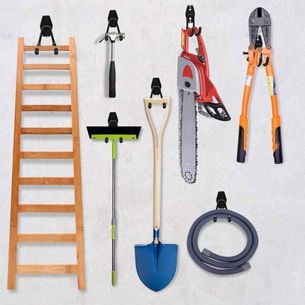Garage Storage Utility Hooks, Heavy Duty Garage Hooks, Garage Garden Tool Organizer, Steel Wall Mount Hooks, Garden Small U Hooks, Wall Mount Hanger Organizer for Tools, 1 Pcs, 2.56x2.05x4.33 2.56" x 2.05" x 4.33" Black.