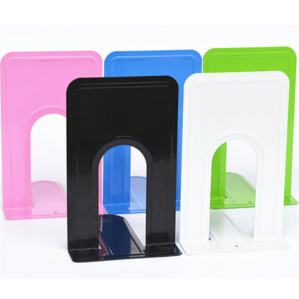 Metal Book Ends for Shelves, Heavy Duty Bookends for Office Home Kitchen Decorative, Nonskid Book Ends to Hold Heavy Books, 1 Pairs/2 Pcs, 5.71x4.92x6.61 5.71" x 4.92" x 6.61" white/1 Pair.