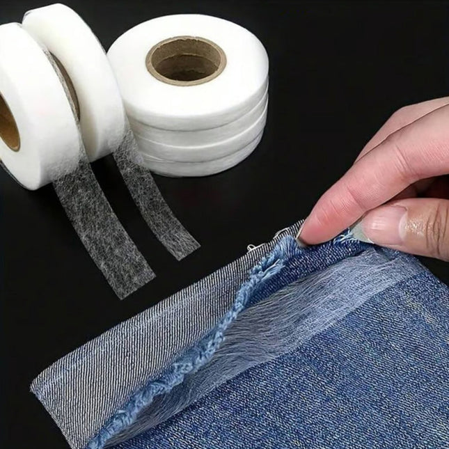 White No Sew Hemming Tape Double Sided,No Sewing Hemming Tape,Fabric Adhesive Tape,Fabric Tape For Hemming,No Sew Hemming Tapes For Pants Curtains Dresses Clothes Fabric Crafting Projects 1.5 cm White.