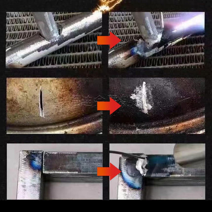Low Temperature Universal Welding Rods, Metal Welding Arc Equipment, Easy Melt Aluminum Rods, Arc Welding Equipment Welding Equipment and Accessories, 9 Pcs, 3.07 Inches 3.07" Silver*9.