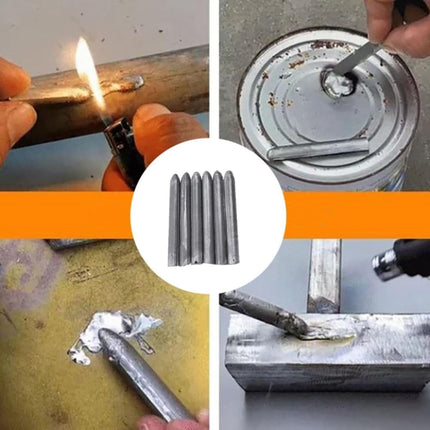 Low Temperature Universal Welding Rods, Metal Welding Arc Equipment, Easy Melt Aluminum Rods, Arc Welding Equipment Welding Equipment and Accessories, 9 Pcs, 3.07 Inches 3.07" Silver*9.