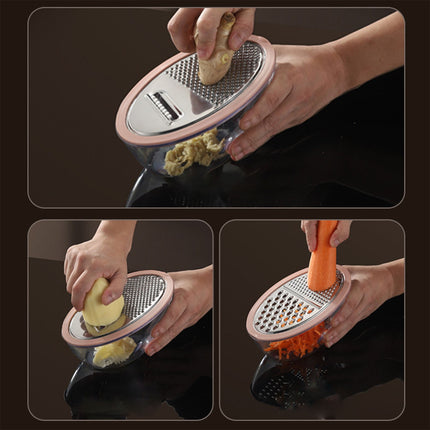 Cheese Grater With Containe,Vegetable Slicer,Stainless Steel Graters,Multi Purpose Graters For Kitchen,Stainless Steel Cheese Shredder,Potato Slicer,Cheese Shredder,Kitchen Gadgets,(A,4.13x7.67 in) A.