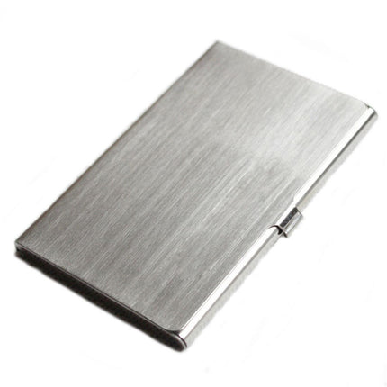 Slim Business Card Case for Men & Women, Pocket Metal Case, Professional Stainless Steel Business Card Holders, Purse Name Card Holder, Buckle Style Shut, 1 Pcs, 3.62x2.28 3.62" x 2.28" Silver*3.