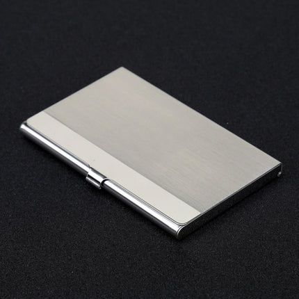 Slim Business Card Case for Men & Women, Pocket Metal Case, Professional Stainless Steel Business Card Holders, Purse Name Card Holder, Buckle Style Shut, 1 Pcs, 3.62x2.28 3.62" x 2.28" Silver*3.