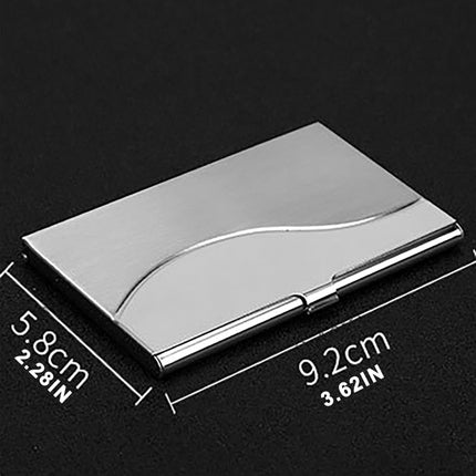 Slim Business Card Case for Men & Women, Pocket Metal Case, Professional Stainless Steel Business Card Holders, Purse Name Card Holder, Buckle Style Shut, 1 Pcs, 3.62x2.28 3.62" x 2.28" Silver*3.
